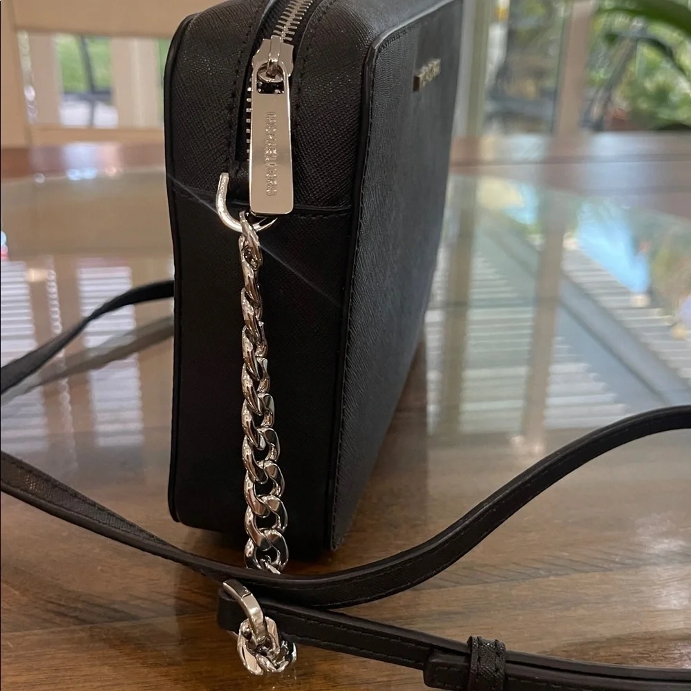 Michael Kors Large Crossbody Leather Black MK